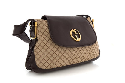 Gucci Vintage Brown Damen Canvas Handbag