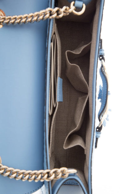 Gucci Blue Emily Chain Flap Bag Microguccissima Leather Handbag