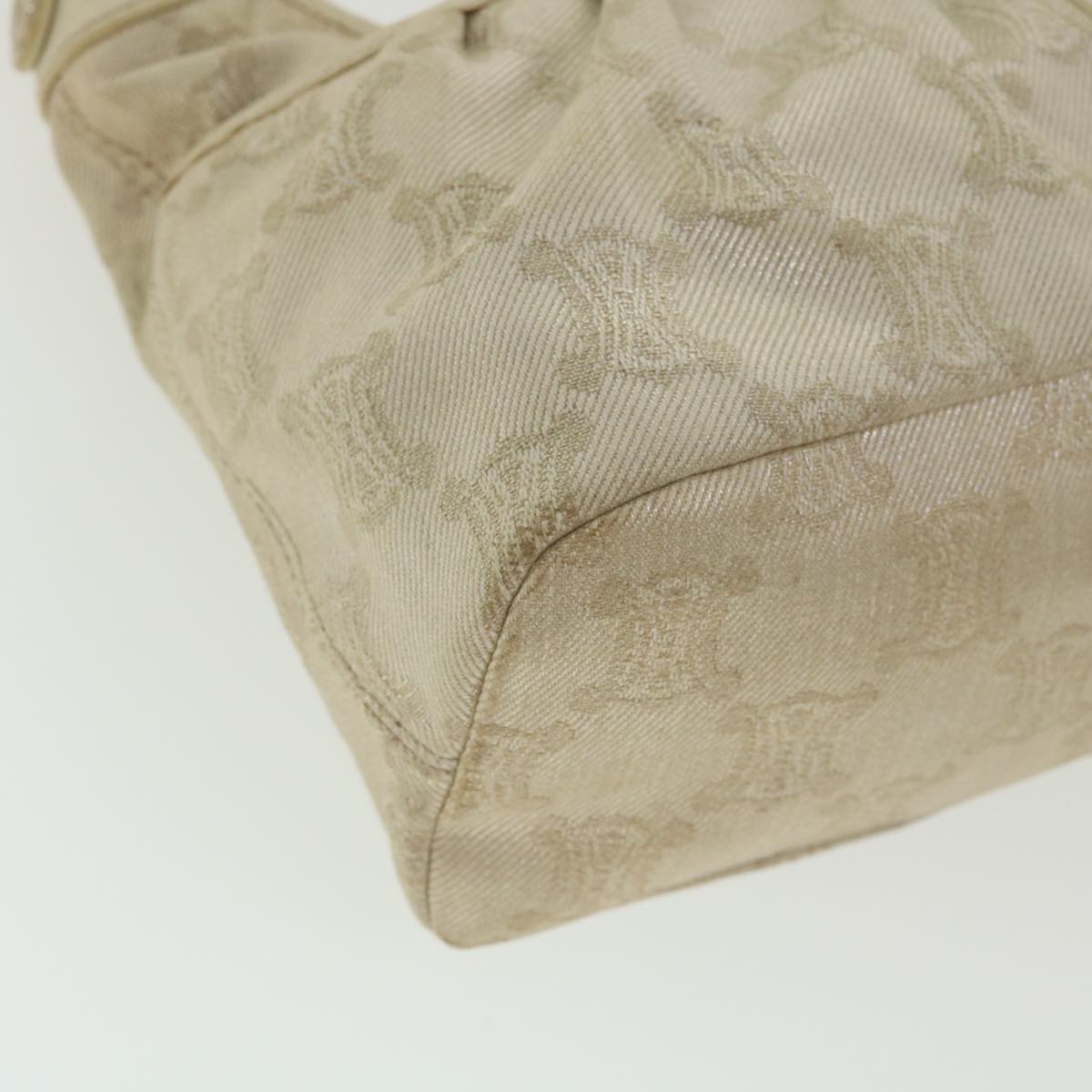 Celine Macadam Canvas Shoulder Bag Beige  fm1927