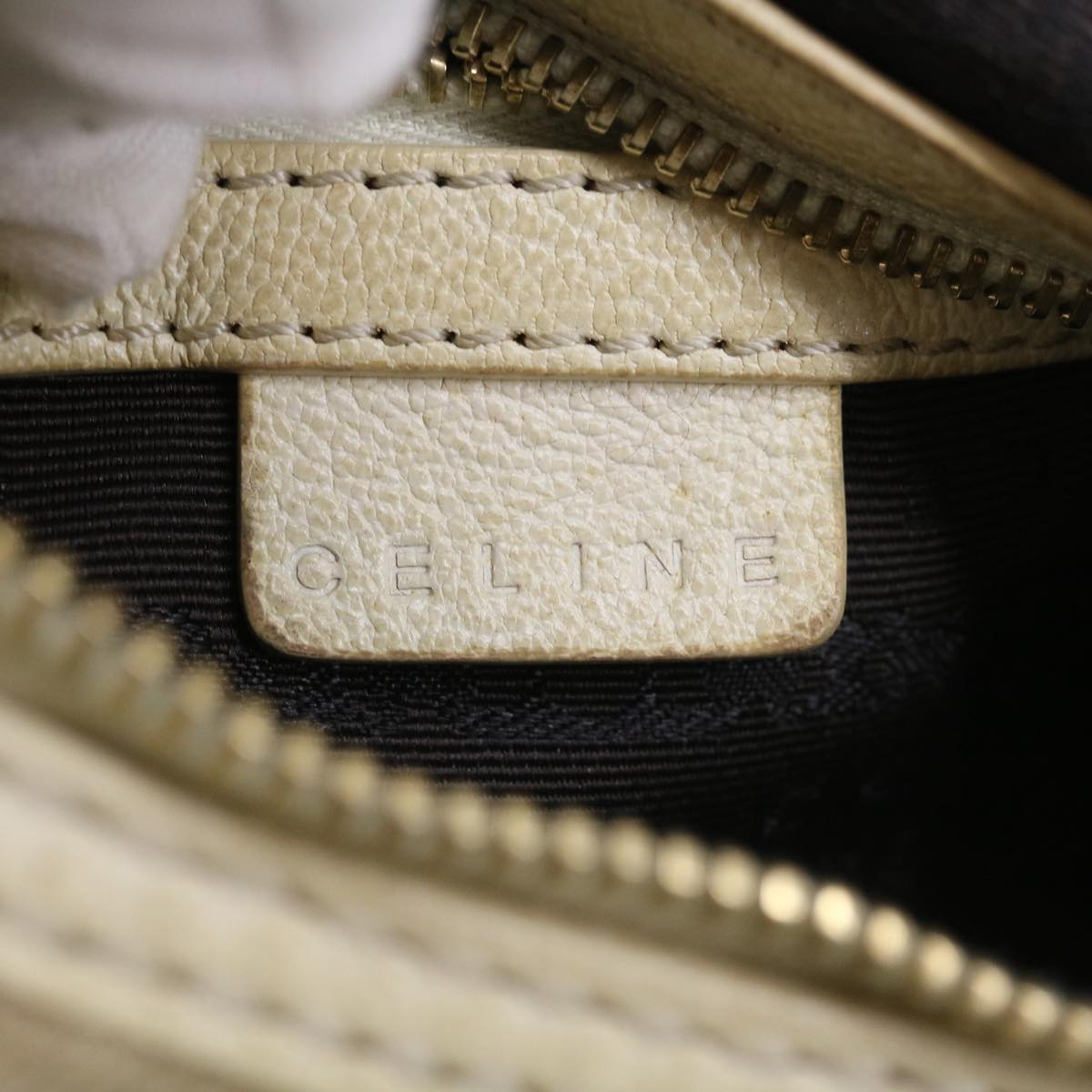 Celine Macadam Canvas Shoulder Bag Beige  fm1927