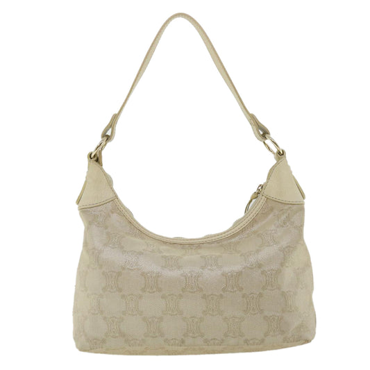 Celine Macadam Canvas Shoulder Bag Beige  fm1927