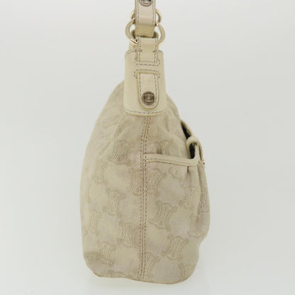 Celine Macadam Canvas Shoulder Bag Beige  fm1927