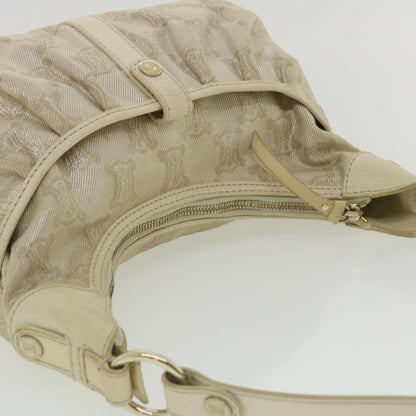 Celine Macadam Canvas Shoulder Bag Beige  fm1927