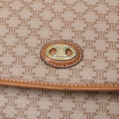 Celine Macadam Canvas Shoulder Bag Beige  fm2486