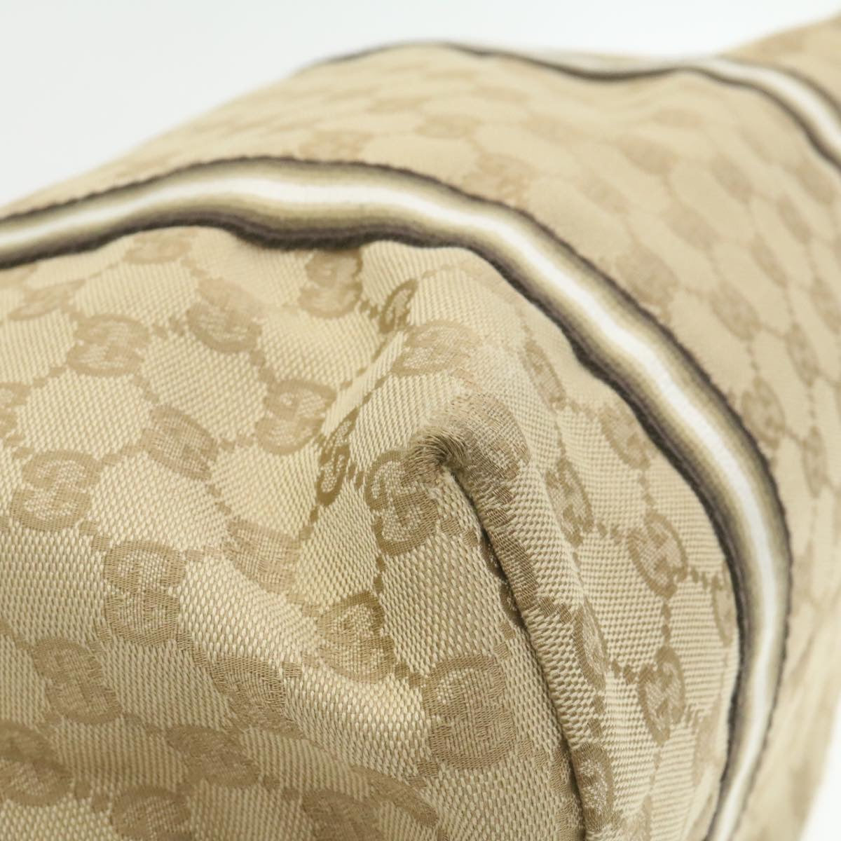 GUCCI Sherry Line GG Canvas Tote Bag Canvas Beige Gold Brown 139260  am626g