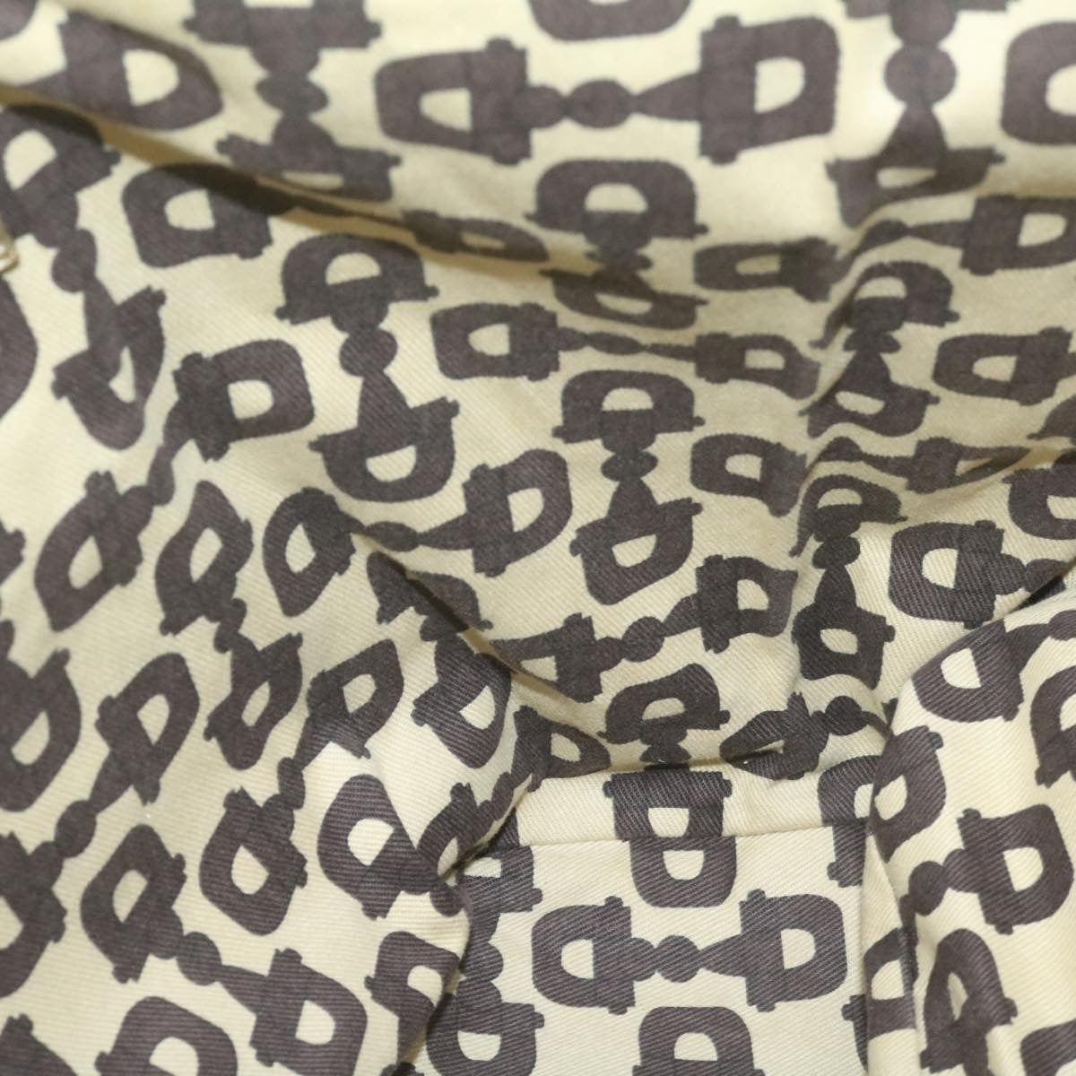 GUCCI Sherry Line GG Canvas Tote Bag Canvas Beige Gold Brown 139260  am626g