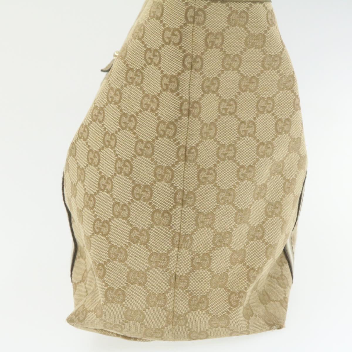 GUCCI Sherry Line GG Canvas Tote Bag Canvas Beige Gold Brown 139260  am626g