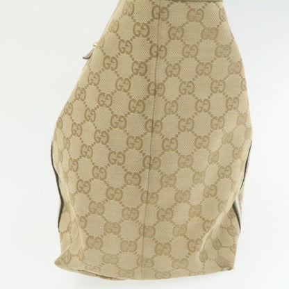 GUCCI Sherry Line GG Canvas Tote Bag Canvas Beige Gold Brown 139260  am626g