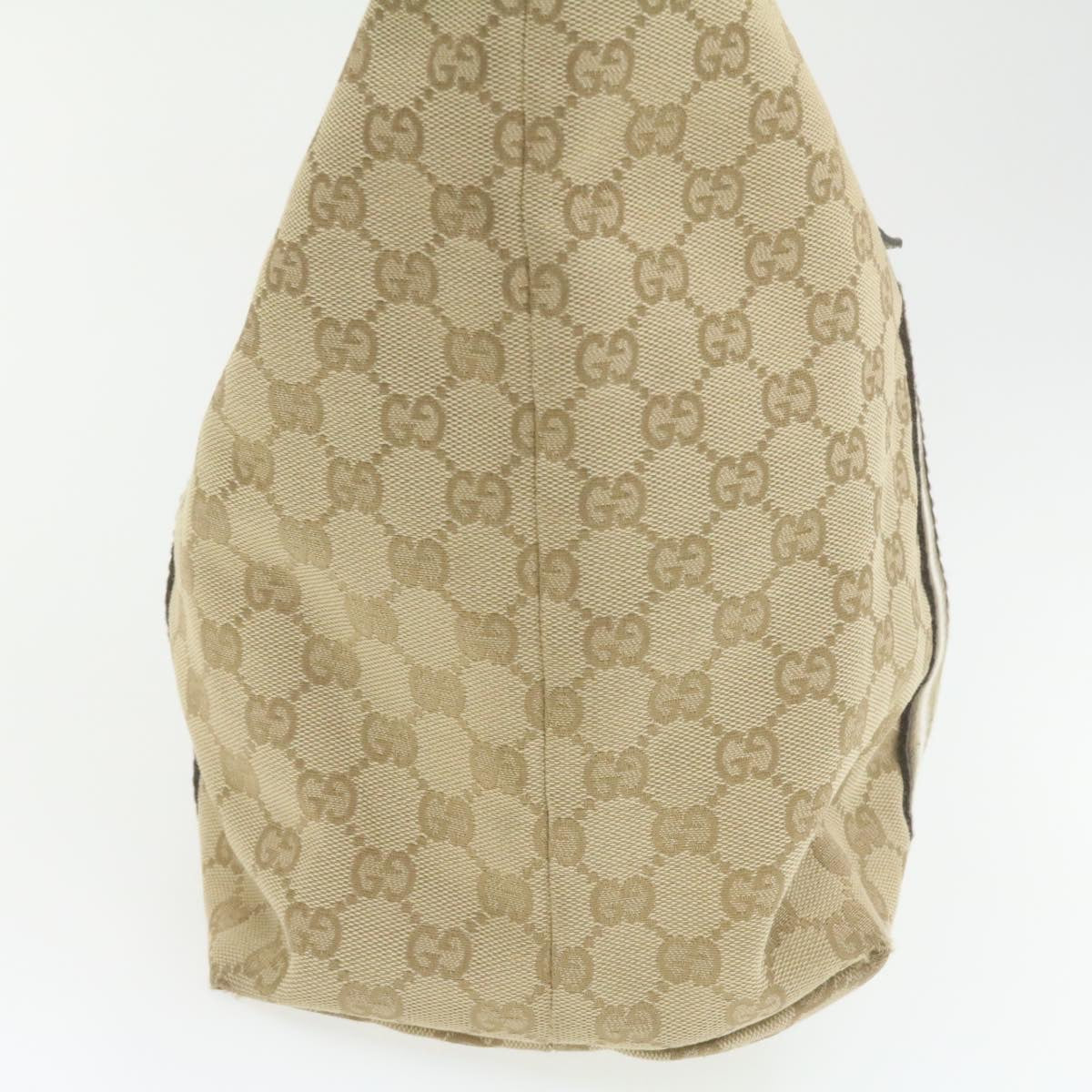 GUCCI Sherry Line GG Canvas Tote Bag Canvas Beige Gold Brown 139260  am626g