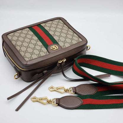 Gucci GG Supreme Web Top Handle Shoulder Bag