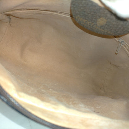 Gucci Vintage Sherry Line Brown PVC Shoulder Bag