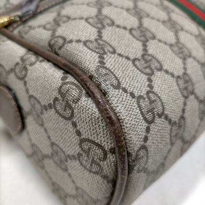 Gucci Vintage Sherry Line Brown PVC Shoulder Bag