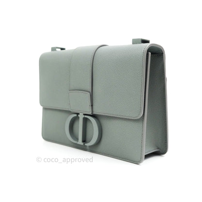 Christian Dior Grained Calfskin Montaigne Flap 30 Ultramatte Gray