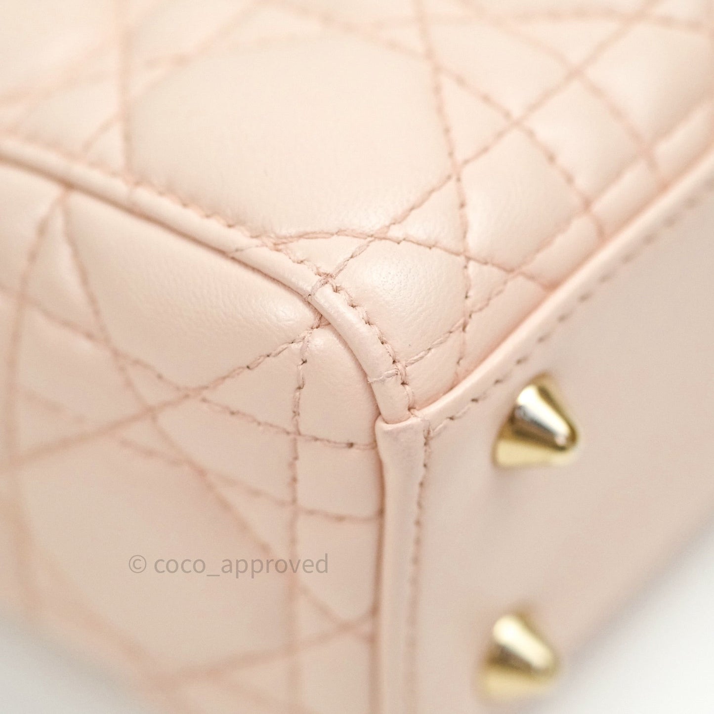 Christian Dior Lambskin My ABCDior Lady Dior Pink Gold Hardware