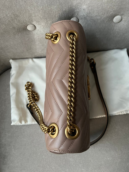 Gucci GG Dusty Pink Marmont Small Shoulder Bag (RRP £1800)