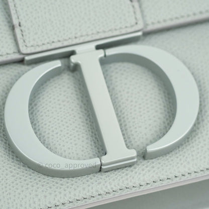 Christian Dior Grained Calfskin Montaigne Flap 30 Ultramatte Gray
