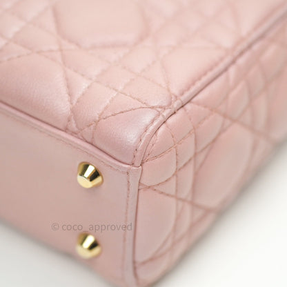 Christian Dior Calfskin Cannage Mini Lady Dior Pink
