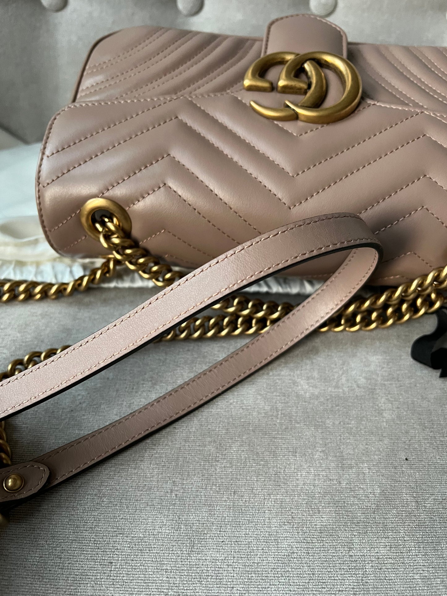 Gucci GG Dusty Pink Marmont Small Shoulder Bag (RRP £1800)