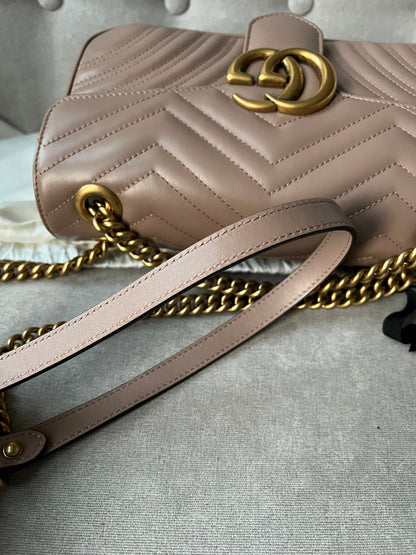 Gucci GG Dusty Pink Marmont Small Shoulder Bag (RRP £1800)