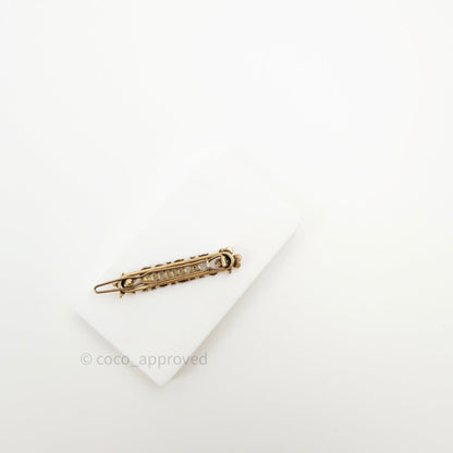 Christian Dior Hair Clip J'adior Clover Star Antique Gold