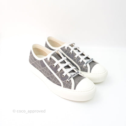 Christian Dior Walk’n’Dior Gray Cannage Embroidered Metallic Cotton