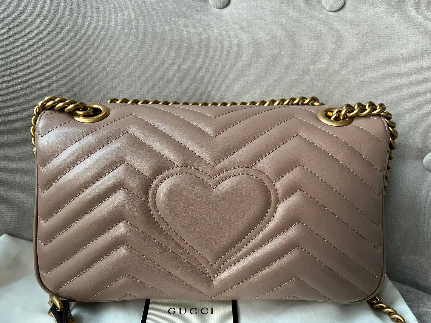 Gucci GG Dusty Pink Marmont Small Shoulder Bag (RRP £1800)