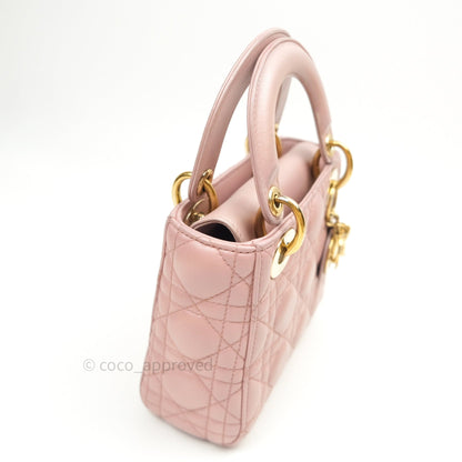 Christian Dior Calfskin Cannage Mini Lady Dior Pink