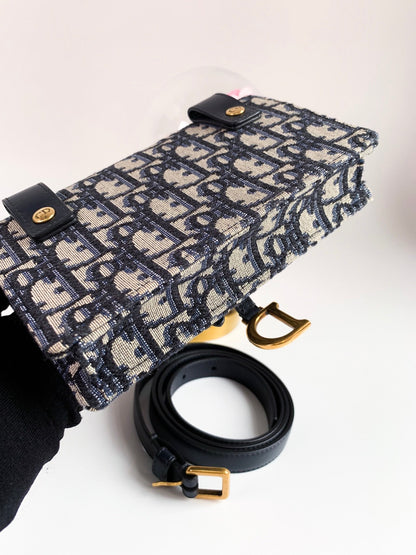 Dior Oblique Saddle Navy Belt Bag