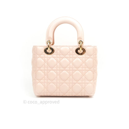 Christian Dior Lambskin My ABCDior Lady Dior Pink Gold Hardware