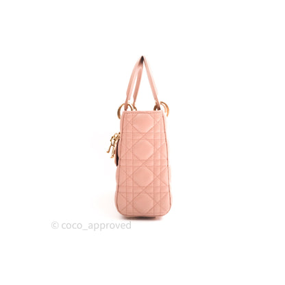 Christian Dior Lambskin My ABCDior Lady Dior Beige Gold Hardware
