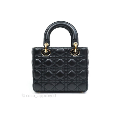 Christian Dior Lambskin My ABCDior Lady Dior Black Gold Hardware