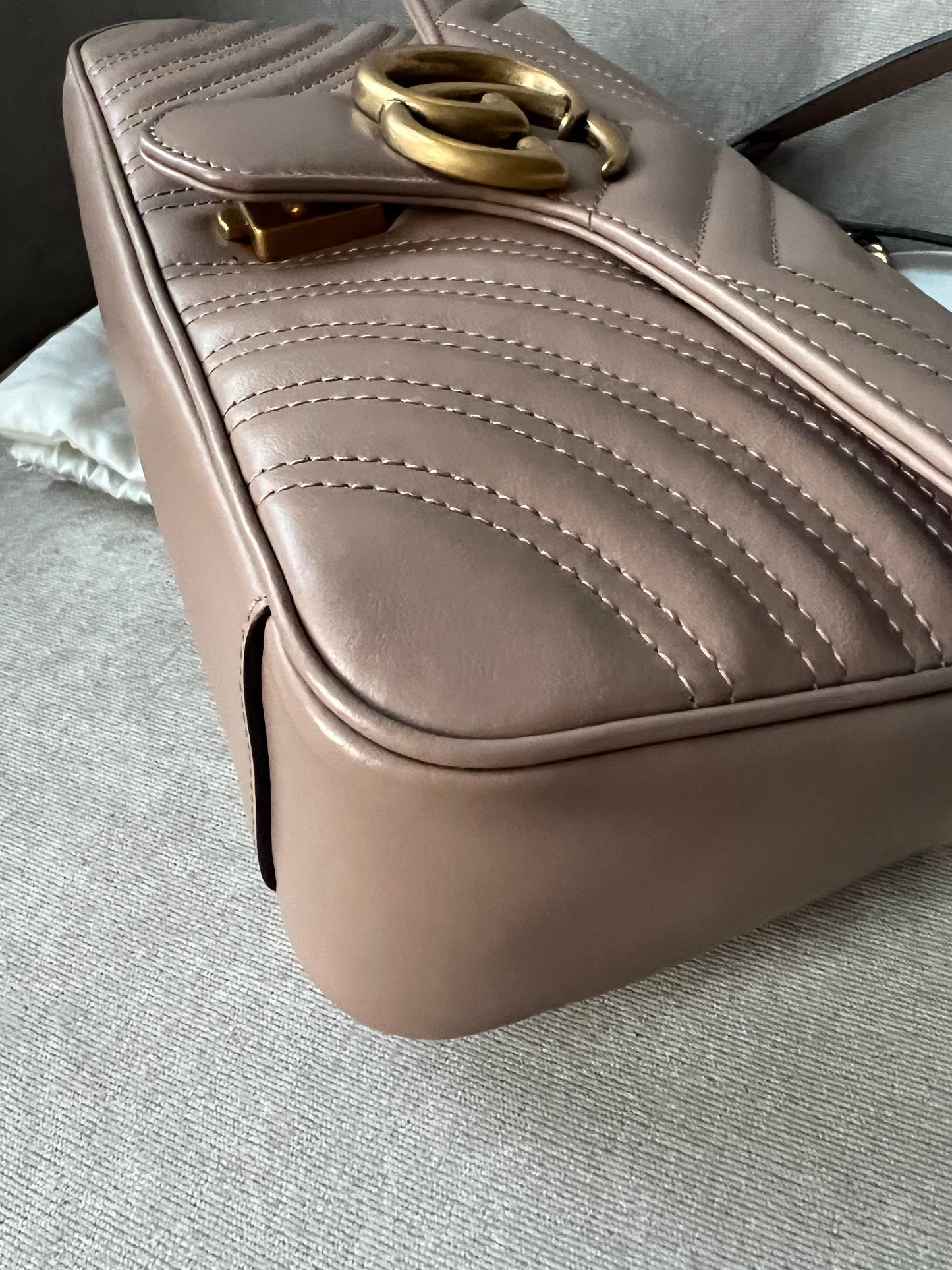 Gucci GG Dusty Pink Marmont Small Shoulder Bag (RRP £1800)