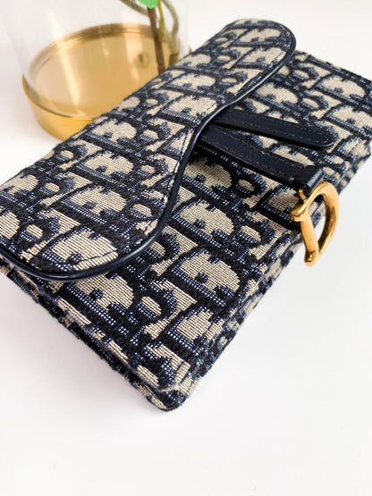 Dior Oblique Saddle Navy Belt Bag