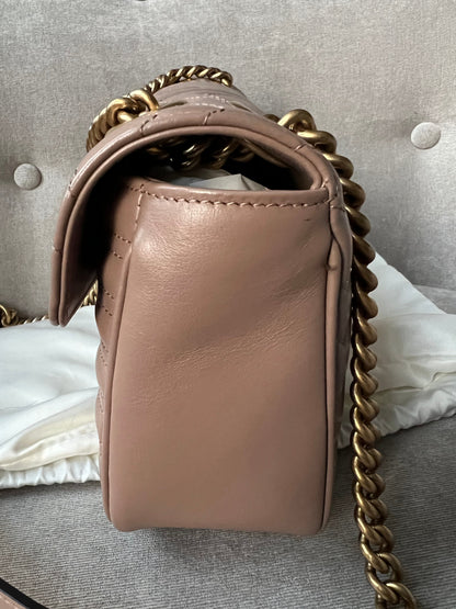 Gucci GG Dusty Pink Marmont Small Shoulder Bag (RRP £1800)