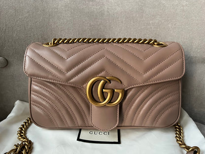Gucci GG Dusty Pink Marmont Small Shoulder Bag (RRP £1800)