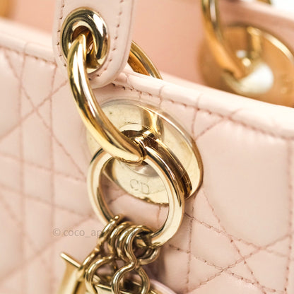 Christian Dior Lambskin My ABCDior Lady Dior Pink Gold Hardware