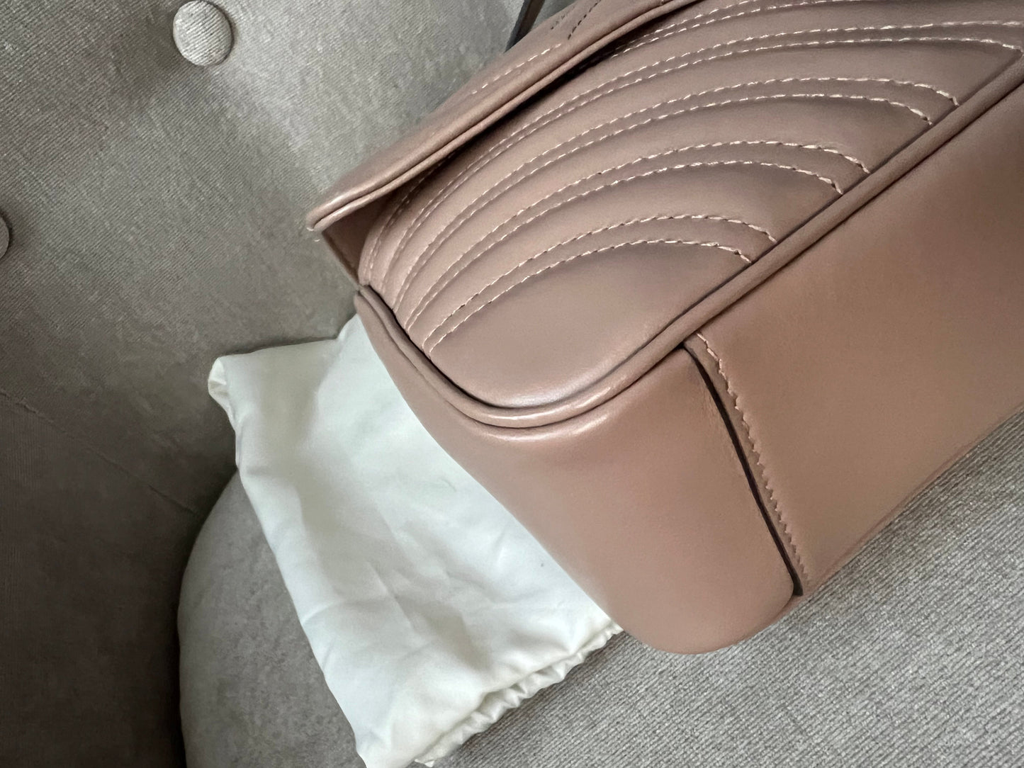 Gucci GG Dusty Pink Marmont Small Shoulder Bag (RRP £1800)