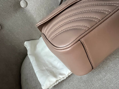 Gucci GG Dusty Pink Marmont Small Shoulder Bag (RRP £1800)