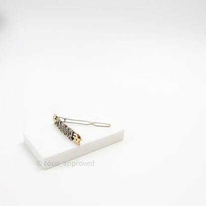 Christian Dior Hair Clip J'adior Clover Star Antique Gold