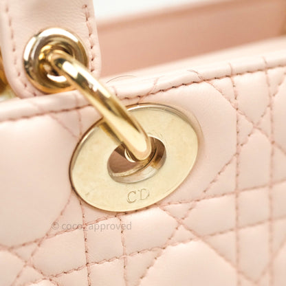 Christian Dior Lambskin My ABCDior Lady Dior Pink Gold Hardware