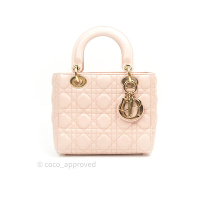 Christian Dior Lambskin My ABCDior Lady Dior Pink Gold Hardware