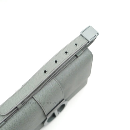 Christian Dior Grained Calfskin Montaigne Flap 30 Ultramatte Gray
