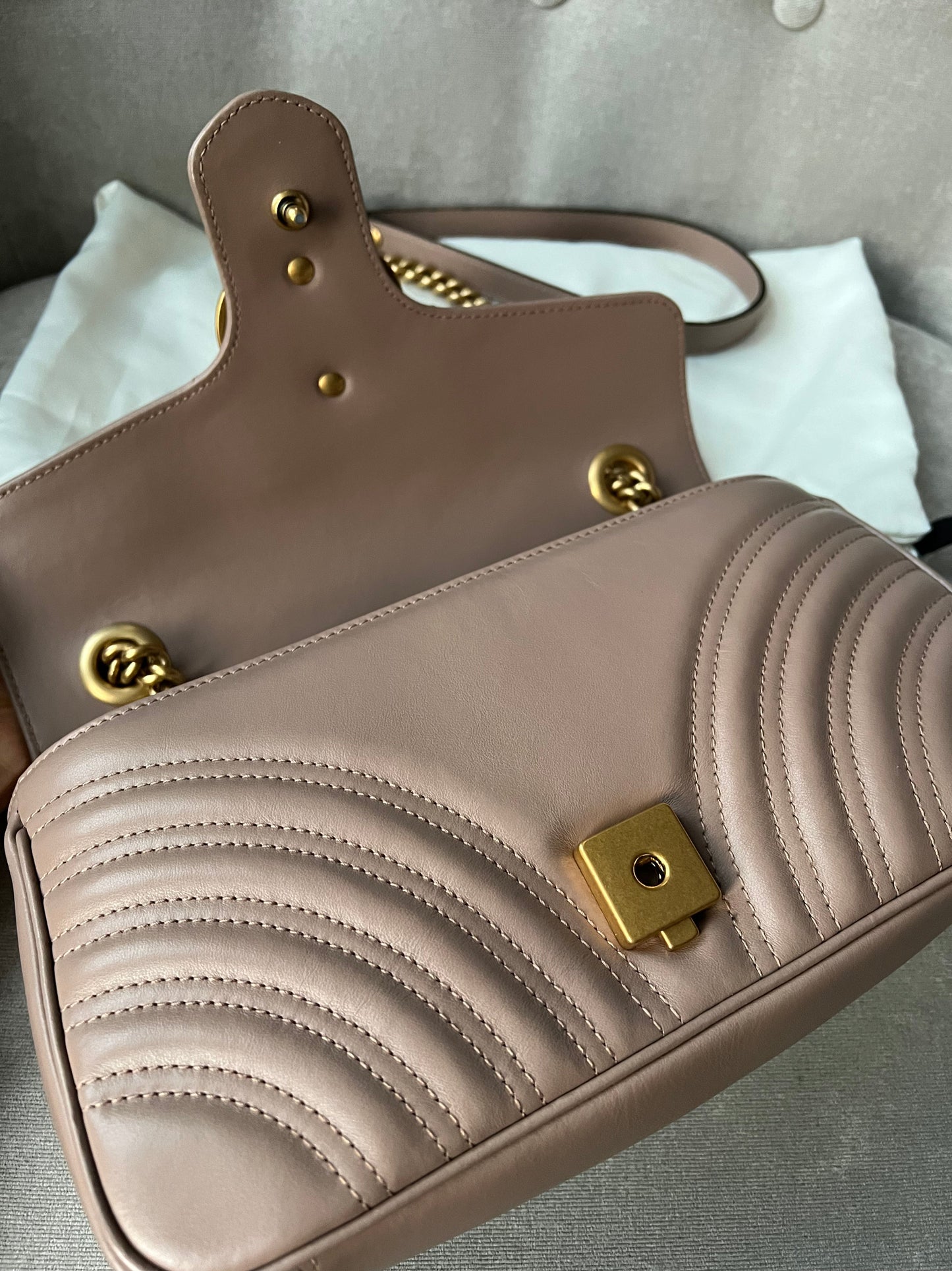 Gucci GG Dusty Pink Marmont Small Shoulder Bag (RRP £1800)