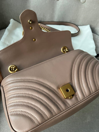 Gucci GG Dusty Pink Marmont Small Shoulder Bag (RRP £1800)