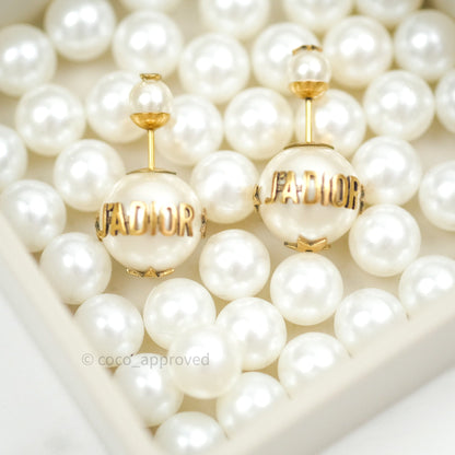Christian Dior Pearl Mise En Dior Tribal J'adior Earrings Gold