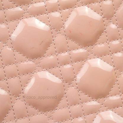 Christian Dior Patent Cannage Large Lady Dior Light Pink