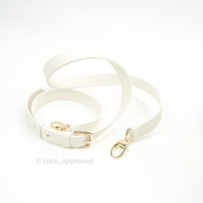 Christian Dior Lambskin Medium Lady Dior Ivory White Gold Hardware