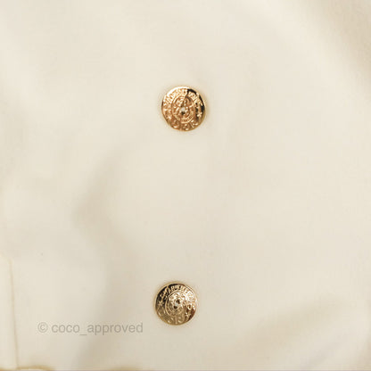 Christian Dior Mid-Length Belted Coat Ivory Size 34