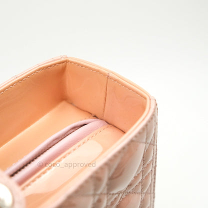 Christian Dior Patent Cannage Large Lady Dior Light Pink
