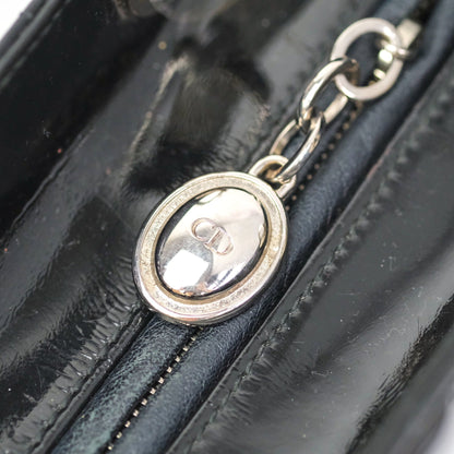 Christian Dior Medium Lady Dior Black Patent Silver Hardware